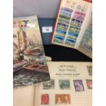 Stamps: World 19th and 20th cent. Schoolboy stamp collection. 2 albums and 2 pocket stock books,