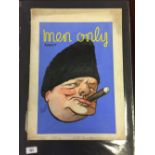 Edward Sylvester Hynes 1897-1982: Military WWII original artwork for the cover of "Men Only" ,