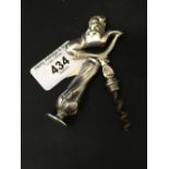 Corkscrews/Wine Collectables: Unusual Dutch 18th cent. pocket corkscrew with handle in the form of a