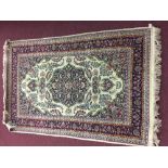 Mid 20th cent. Hand weave Tabriz carpet, large central medallion and is repeated quartered at the