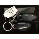 Concorde Memorabilia: Commemorative key rings, black & chromium 1976 - 2003 x 2.