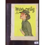 Edward Sylvester Hynes 1897-1982: Military WWII original artwork for the cover of "Men Only"