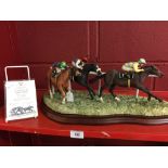 Border Fine Arts: "On the Rails", sculptor Anne Wall, limited edition 229 of 950 with box and