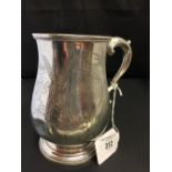 Hallmarked Silver: Presentation tankard from Bryant & Co, Bristol to Mr George Limbrick, acting