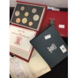 Coins Proof Set: 1984, 1986, 1987 plus a European Community collection and a 2000 proof set.