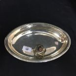 WHITE STAR LINE: Elkington plate First Class serving dish. Plus an R.M.S. Doric napkin ring with