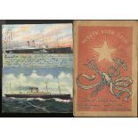 WHITE STAR LINE: Unusual SS Britannic saloon passenger list dated 27th May 1896 together with six