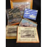 R.M.S. OLYMPIC/TOYS/OCEAN LINER: Zig-zag jigsaw puzzles of White Star liners. Six complete, one with