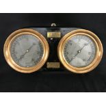 OCEAN LINER/SS UNITED STATES: Unusual pair of circular gauges from the engine room of the SS
