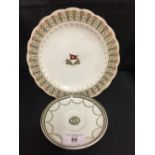 WHITE STAR LINE: First Class wisteria side plate a/f 8ins. plus an OSNC Stonier and Co saucer.
