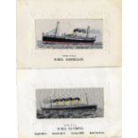 POSTCARDS: R.M.S. Olympic woven in silk postcards. Plus another of the R.M.S. Corsican (2).