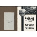 HARLAND AND WOLFF: Extremely rare Harland & Wolff promotional brochure. This rare soft-bound
