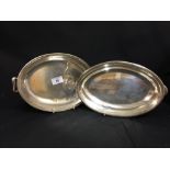 WHITE STAR LINE: First Class oval serving dish with reeded star decoration plus one other. 10ins. (