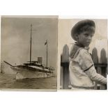 R.M.S TITANIC: American Press Association photograph of John Jacob Astor IV's yacht Noma dated 1917,