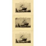 R.M.S. OLYMPIC: Abstract of log voyage cards 180, 186, 218 c1929/32 (3).