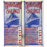 R.M.S. OLYMPIC/TITANIC: Unusual Transatlantic Sailings for 1911 mentioning Largest Steamers in the