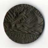 **R.M.S. LUSITANIA: A rare original bronze German Lusitania medal, World War I, 5th May 1915,