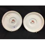 WHITE STAR LINE: Early 20th century pair of bouillon plates, both with hairline cracks. 7½ins.