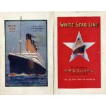WHITE STAR LINE: Fold out publicity brochure for the Triple-Screw R.M.S. Olympic 46,439 Tons -The