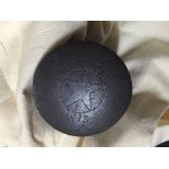 R.M.S. TITANIC: Period iron rivet head engraved "R.M.S. Titanic 1912" around White Star motif "