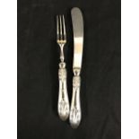 WHITE STAR LINE: First Class pickle knife and fork (2).