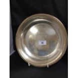 WHITE STAR LINE: First Class Elkington plate circular serving dish. 9½ins.