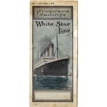R.M.S OLYMPIC: Proposed White Star Line sailings list for 1914 over eight pages. 8ins. x 9ins.