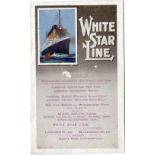 WHITE STAR LINE: White Star Line Sailings over 14 pages showing sailings of White Star Line steamers