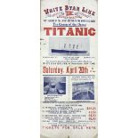 R.M.S. TITANIC: The Titanic fateful maiden voyage was a seminal event in 20th century history. A