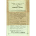 WHITE STAR LINE: Rare early information for passengers and cabin plan of Screw Steam Ships Britannic