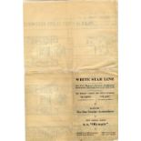 R.M.S. OLYMPIC: Rare early Triple Screw R.M.S. Olympic 45,000 Tons - Plan of First Class