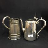 WHITE STAR LINE: Elkington plate teapot 8ins. Plus a water jug with later engraved White Star