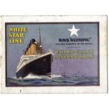 R.M.S. OLYMPIC: White Star Line - R.M.S. Olympic Largest Steamer in the World - Third Class