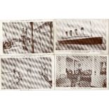 R.M.S. TITANIC: A superb group of eleven postcards with perforated sides, originally seen in the