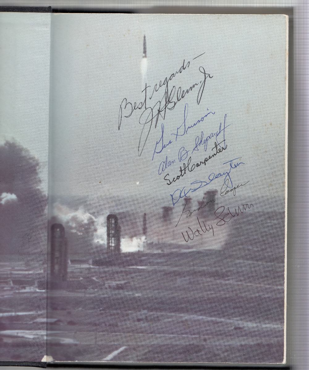 Space Memorabilia: Book, signed first printing of "We Seven", signed by all of the seven Mercury - Image 2 of 2