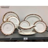 20th cent. Ceramics: Dinner ware, Royal Doulton "Winthrop" 6 place, includes dinner, side & bread