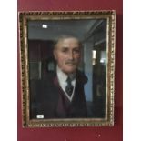 English School 20th cent. Pastel portrait of a professional gentleman. Indistinct signature lower