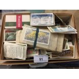 Cigarette and Trade Cards: Box of mixed cards mainly trade cards Brooke Bond, Typhoo etc some full