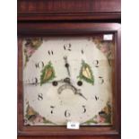 19th cent. Mahogany long case clock 8 day bell strike, painted 2nd hand and date John Callcott of