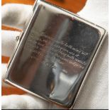 **Oscar Wilde: A truly iconic item of memorabilia. A silver cigarette case of plain concave