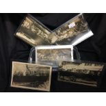 Postcards: Edwardian photo cards of charabancs and outings by bus, with beach scenes, pageants,