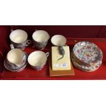 20th cent. Ceramics: Royal Winton 'Old Cottage', chintz half teaset, cups and saucers x 6, milk jug,