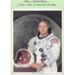 Space/Apollo: Set Of Apollo 11 signatures, two personalised to Chris Roberts. The first is a