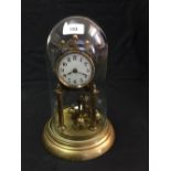 19th cent. Brass anniversary clock, made in Germany.