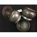 Rare set of three late 18th/ early 19th century pewter condiments marked "Royal Yacht" possibly