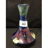 Moorcroft - The Newman Collection: Pansy mallet shaped vase 5¼ins.