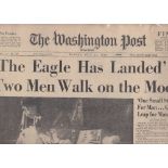 Space Memorabilia: Newspaper, original final edition of the Washington Post July 20th 1969 from