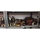 Melba Ware Horses: 3 x large horses with harness (Shires), 3 x other Melba horses, 1 x Leonardo