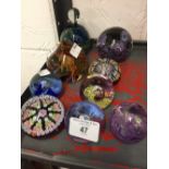 20th cent. Glassware: Caithness, Scotland paperweights. Includes limited editions, millefiori x 2,