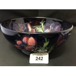 Moorcroft - The Newman Collection: c1994 Anemone pattern bowl, 6¼ins. diameter.